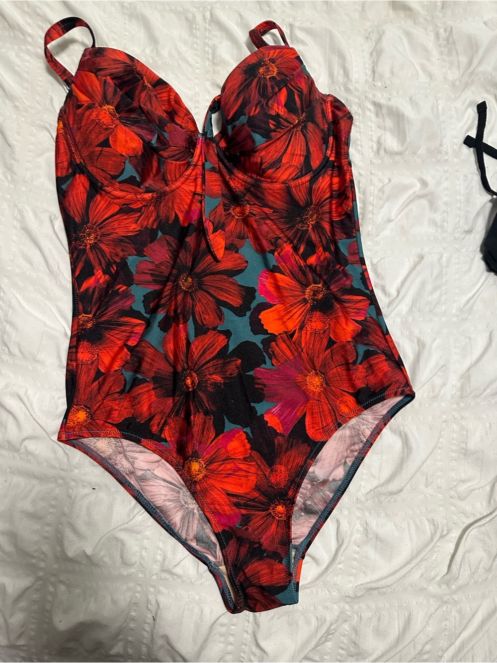 Woman’s Pour Moi Orchid Luxe Floral One-Piece Swimsuit - Red Floral
